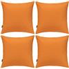 Coddsmz Confezione da 4 federe decorative in 100% cotone 40 x 40 cm, quadrate per cuscini per la casa letto divano (zucca arancione, 4 confezioni-16 x 16/40 x 40 cm)