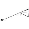 WVIVW Retro Lampada a parete/muro Industriale Ferro applique da interni Regolabile Lungo Braccio oscillante luci da muro riflettore Retro Attico imbuto paralume candeliere E27,Black150x85cm