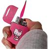 Accendino Hello Kitty con custodia trasparente, ricaricabile tramite USB,  antivento, impermeabile, accendino portatile 2 in 1, contiene 20 pacchetti  di sigarette, regalo for amico padre collega ( Colo : : Casa e  cucina