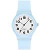 findtime Orologio da donna analogico al quarzo, in plastica, 5 ATM, impermeabile, per ragazze, ragazzi, numeri grandi, orologi semplici da donna anziani, Blu, cinghia