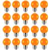 Jiotouhu Confezione da 20 lampadine a LED colorate 2 W E27 G45, lampadine a LED colorate da golf, per decorazione della casa, giardino, feste, matrimoni, Natale, celebrazioni, arancione
