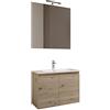 Mama Store ATENA2 60, Mobile 2 ante 60 cm, Quercia Naturale, L. 62 X P. 47 X H. 53 CM