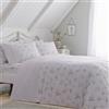 Dreams & Drapes Chloe - Set copripiumino decorativo, con bordo in pizzo, per letto super king size, colore: lilla
