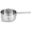 Fissler Pure Collection - Casseruola in acciaio inox (diametro 16 cm, capienza 1,4 litri) con bordo a versare, scala graduata interna, compatibile induzione