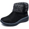 Skechers Facile da trasportare - Tempo Accogliente, Stivaletto Donna, Nero, 37.5 EU