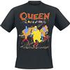 Queen Logo Uomo T-Shirt Nero 3XL 100% Cotone Regular