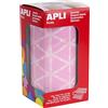 APLI Kids 11494 - Rotolo di gomme triangolari, 20 mm, rosa