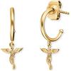 Engelsrufer Orecchini a cerchio da donna in argento 925 32015520, Ø12 mm, Argento sterling, Nessuna pietra preziosa