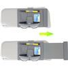 TFY Estensore e organizer per parasole per auto, universale, antiriflesso, supporto per occhiali da sole, penne e carte, multi-tasca, accessori interni auto, 1 pezzo (grigio)
