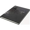 Kangaro - Taccuino formato A4, fogli bianchi, con copertina rigida, 140 g, colore: Nero