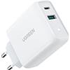 UGREEN 36W Caricatore USB C, Caricabatterie USB 2 Porte Power Delivery 3.0 + Quick Charge 3.0 Compatibile 20W con iPad Pro/Air 2021 iPhone 14 13 12 11 Pro Max SE 2022, Galaxy S22 S21 Ultra S10 S9