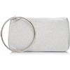 nelice Clutch, Pochette da Donna, Argento, Taglia Unica