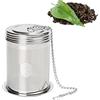 FLYAMAPIRIT Filtro da tè in acciaio inox, filtro per tè cilindrico con piastra di base, filtro per tè pulito e fine, inserto in teiere, tazze, bottiglie di tè, ecc.