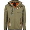 Geographical Norway Royaute Men - Giacca Cappuccio Softshell Impermeabile Uomo - Giacca Vento Tattica Da Esterno - Escursionismo Sci Autunno Inverno Primavera (Chaqui arancione M)