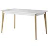 PIASKI Tavolo da pranzo allungabile Primo 140/180 cm, tavolo da soggiorno, mobili moderni, stile scandinavo, colore bianco