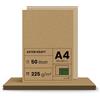 Netuno 50x carta Kraft marrone formato A4 210 x 297 mm 225g Aster Kraft cartoncino kraft rigido per bomboniere matrimonio compleanno Natale inviti partecipazioni fai da te cartoncino rustico a4