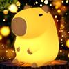 xinrongda Capybara Luce Notturna per Bambini, Capybara Lampada Touch Control per Comodino, Ricarica USB e Temporizzazione, Kawaii Silicone Lampada Animale per Camera da Letto, Cameretta, Bambini, Adulti