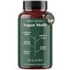 Nullure Multivitaminico Completo Vegano - 4 mesi | Integratori Vitamine Vegani - Formulato per dieta vegana | Vitamina B12 + Vitamin D3 K2 vegan + Ferro + Iodio + Zinco + Selenio e Colina