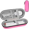 LOPHE Custodia per Spazzolino Elettrico, Custodia Spazzolino Elettrico Borsa da Viaggio Per Spazzolino Elettrico Oral-Serie B, Porta Spazzolino Da Viaggio Con Cordino E Borsa a Rete(Rosa rossa)