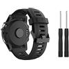 Supore Cinturino di Ricambio in Morbido Silicone Traspirante Compatibile con Fenix 3/Fenix 3 HR/Fenix 5X/Fenix 6X/Fenix 6X PRO, Nero, Casual