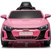 TOYSCAR Macchina Elettrica Per Bambini Audi RS e-Tron Auto Elettrica Per Bambini Telecomandata Sedile In Pelle Porte Apribili Doppio Motore Elettrico 12V Carico 25 Kg TOYSCAR (rosa)