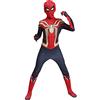 KJHGVBM Costume Spiderman Bambino,Costumi Spiderman Adulto Far from Home,Halloween Carnival Spiderman Classic 3D Stampa Supereroe Cosplay Amazing Maschera,3-14 Anni Costume Spiderman Nero Bambino