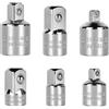 EFUTURETIME 6pcs Adattatore Chiave a Cricchetto, Set di Adattatori per Bussole, da 1/4 a 3/8, da 3/8 a 1/4, da 3/8 a 1/2, da 1/2 a 3/8, da 1/2 a 1/4, da 1/4 a 1/2, per Bussola, Bit