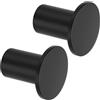 SAYAYO Ganci Accappatoio Bagno Nero in Acciaio Inox Grande Gancio Appendiabiti, Appendi Strofinacci Cucina Gancio da Parete Appendi Accappatoio Bagno, Capacità Carico 15 kg, 2 Pezzi, 45MM
