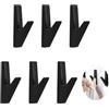 JINTANG 6 Pcs appendiabiti da parete,attaccapanni da muro Moderno,appendiabiti da muro in lega di zinco,attaccapanni da parete,per Bagno,Camera da Letto,portata fino a 20 kg（nero