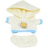 niannyyhouse 20cm Peluche Bambola Giallo Orso Maglione Felpa Con Cappuccio Shorts 8 Vestiti Bambola