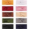 DRESHOW 10 Pezzi Fasce per Capelli Donna Vintage Cerchietti e Fasce per Capelli Elastica Turbante Fasce Yoga Testa Contorta Accessori Capelli per Donna e Ragazza