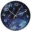 ACCSHINE Orologio da parete senza ticchettio, silenzioso, moderno, grande, funzionamento a batteria, facile da leggere per camere, casa, cucina, camera da letto, ufficio, scuola (stelle blu)