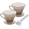Westmark 245422E6 - Set da caffè, 3 pezzi, misura 4 e cucchiaio dosatore, in plastica, trasparente/bianco
