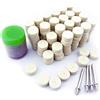 Merryland Ruota di Lucidatura Feltro per Dremel 125pcs, Disco Lucidante in Feltro 13mm 120pcs Pasta Lucidante 1pcs e Mandrino 4pcs, Mini Utensil Rotante Accessori Elettrici DIY, RMTA125C2