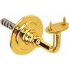 Amig - Supporto per corrimano dorato per ringhiera per scale Mod.22, resistente e durevole, in ottone lucido per case o portali | Include viti e tasselli | Dimensioni: Ø 70 x 74,5 mm