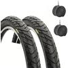 ECOVELO 2 Copertoni 26 X 2.125 (57-559) + Camere d'aria | Pneumatici Slick per Cruiser Bike Chopper Bicicletta Ibrida