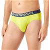 Emporio Armani Underwear Men's Brief all Over Eagle Microfiber, Slip Boxer Uomini, Lime,