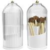 RUNQIN OUTDOOR RUNQIN Porta Pennelli per Trucco Girevole a 360° con Coperchio Antipolvere, Contenitore Supporto Organizer Rotanti per Trucchi Cosmetici, Custodia Espositore per Cosmetici per Eyeliner, Rossetto