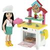 Barbie Playset Pizzeria con Bambola Chelsea Bruna, Forno per Pizze e Tanti Accessori,Giocattolo per Bambini 3+Anni,GTN63