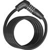 ABUS Serratura a Cavo spiralato Tresor 6512C - Serratura a Combinazione in Cavo spiralato Flessibile di 12 mm di Spessore - Livello di Sicurezza 4-180 cm