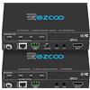ROFAVEZCO HDMI Extender over Ethernet, 4k60 non compresso 18G/BPS su singolo Cat5/6 fino a 40m(165ft), RS232+POE+IR+HDCP2.2, HDR e Atmos, CEC, EDID Management.