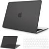 NPUOLS Custodia Protettiva per 2024-2021 MacBook Pro 16 Pollici Cover M4 M3 M2 M1 Pro Max A3403 A3186 A2991 A2780 A2485, 16,2 Opaco Rigide Protection Cover e Sottile TPU UE Tastiera Cover, Nero