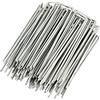 GardenMate 100x Picchetti per Fissaggio a Terra di Filo d'Acciaio, Galvanizzati, Lunghezza 150 mm, Larghezza 25 mm, Spessore Filo d'Acciaio 2,9mm, Testa Piatta