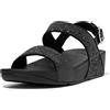 Fitflop Lulu Glitter Back-Strap Sandals, Sandali Donna, Glitter Nero, 41 EU
