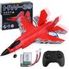 Henakmsl RC F35, Aereo Telecomandato 2.4GHz Fighter HW39 Con 2 Batterie, Radiocomandato RTF per Bambini/Adulti/Principianti, Rosso