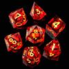 Power Beast Dungeon Set di Drago Occhio di Drago Rosso Rotante, 7 Dadi Poliedrici, D&D, Dungeons And Dragons, DND, Dungeon Master, Dadi di Ruolo
