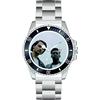 memories Orologio con foto, diametro 40 mm, cinturino in acciaio inox, 3 bar, datario, prodotto in Germania, argento, Bracciale