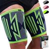 Feel Recovery 2 Fascia Elastica per Coscia per Uomo e Donne - Cosciera Sportiva Compressiva per Gamba - Supporto Coscia per Contrattura Muscolare - Traspiranti e Antiscivolo (S, Nero)