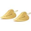 Vestopazzo Vlnet ®|Vestopazzo orecchini in ottone a forma di cuore irregolare |Chiusura ad amo |Altezza 4,8cm |Lavorazione artigianale| DD16129