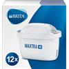 BRITA Filtri MAXTRA+ per Caraffa Filtrante per acqua - Pacchetto annuale incl. 12 Filtri MAXTRA+ per la riduzione di cloro, calcare e impurità